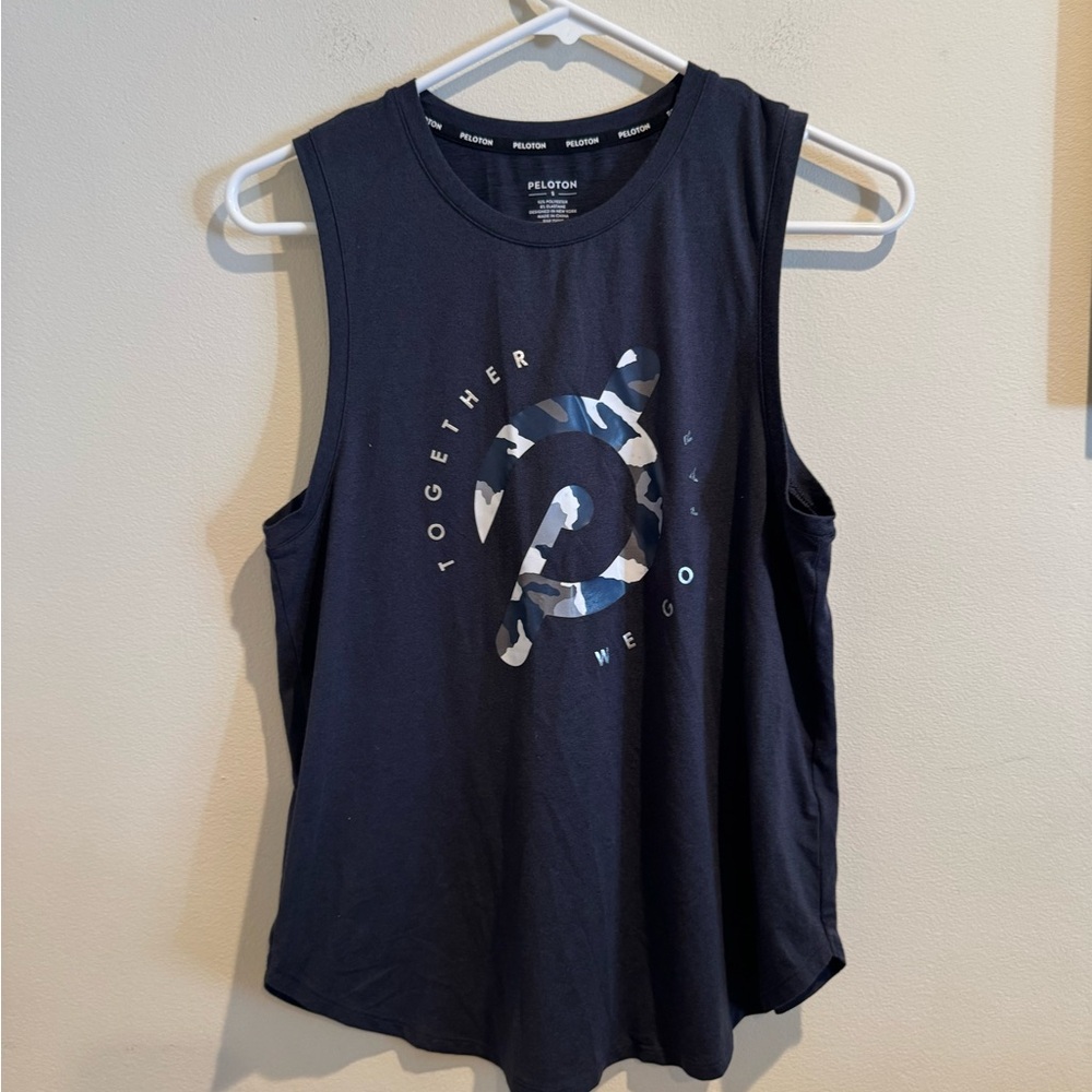 Peloton Blue Muscle Tee Sleeveless Top